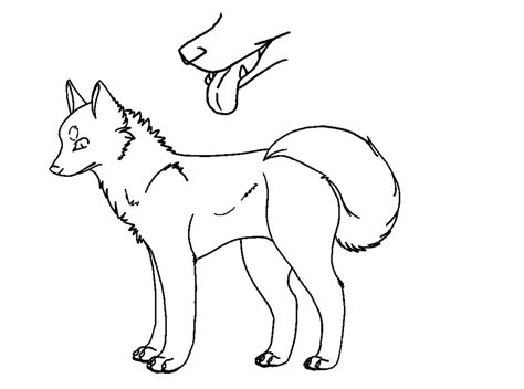 A reference on drawing chibi faces :3. MS Paint Friendly Wolf Lineart by Sinxo on DeviantArt