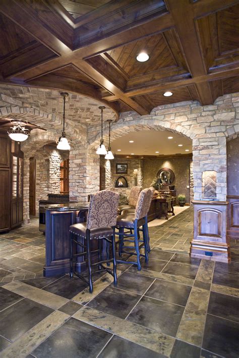 Give your room pops of color: Dining Room | Man cave basement rustic, Traditional house ...