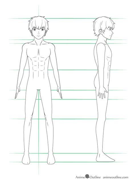 Don't be discouraged if yours looks slightly diff. How to Draw Anime Male Body Step By Step Tutorial ...