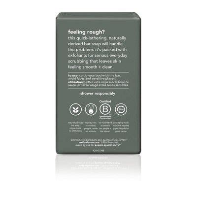 Give your body a good rinse to loosen up the dirt and excess oils on your skin. Method Men Exfoliating Bar Soap - 6oz | Bar soap, Soap ...