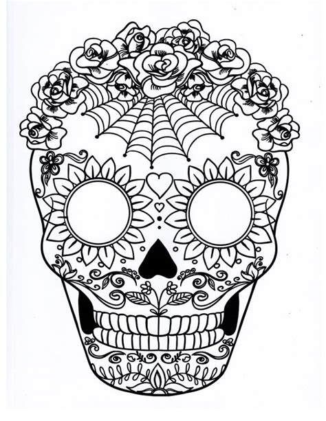 Today we have sugar skull coloring pages. Five different sugar skull coloring pages printable digital