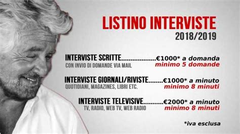 Check spelling or type a new query. Quanto costa intervistare Beppe Grillo? Ecco il tariffario ...