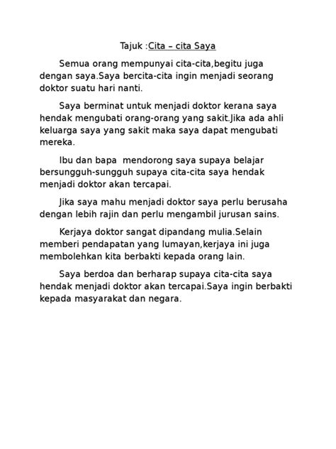 01 januari 2020 (rabu) hingga 14 januari 2020 (selasa). Karangan Kerjaya Impian Saya Menjadi Polis