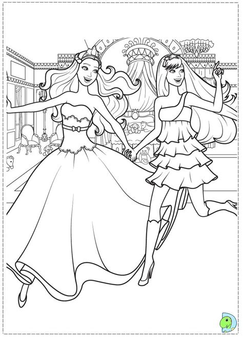 Barbie princess and the popstar. Barbie- The princess and the Popstar Coloring page ...