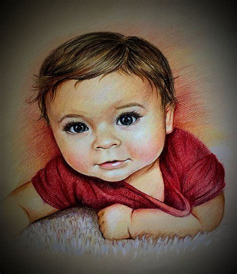 .drawings baby photos, high definition pencil drawings baby imge, high definition pencil drawings baby pics new year baby (conte and pastel pencil, 8x10 inches) sold so here's my most. Baby Colored Pencil Painting From Photo | Handmade | Just In Canvas