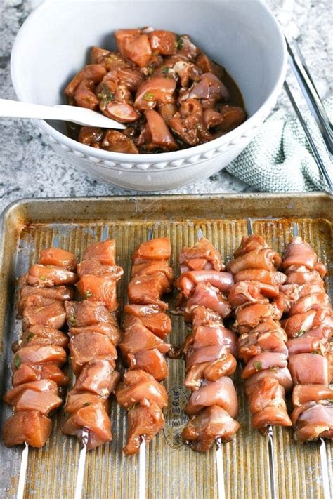 Raw chicken has been soaking in it and it could cause food poisoning. The Best Grilled Chicken Kabobs Recipe - Bake Me Some Sugar