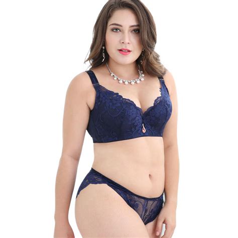 Plus size front close women push up bra smooth full coverage bras lightly paddedtop rated seller. Plus Size Bras Set For Women Sexy Lingerie Set Lace ...