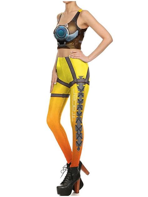 Designed for speed, overwatch hero tracer is always moving. Overwatch Tracer Costume Cosplay Stretchy Tank Crop Top ...