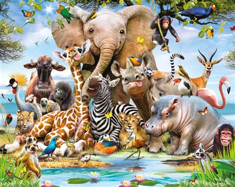 Kids room paper wallpapers - Animals | Homewallmurals