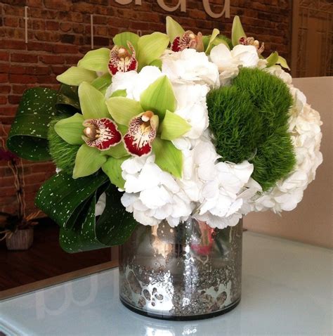 Order now & send flowers today Green Cymbidiums and Dianthus in Chicago, IL | Mudd Fleur ...