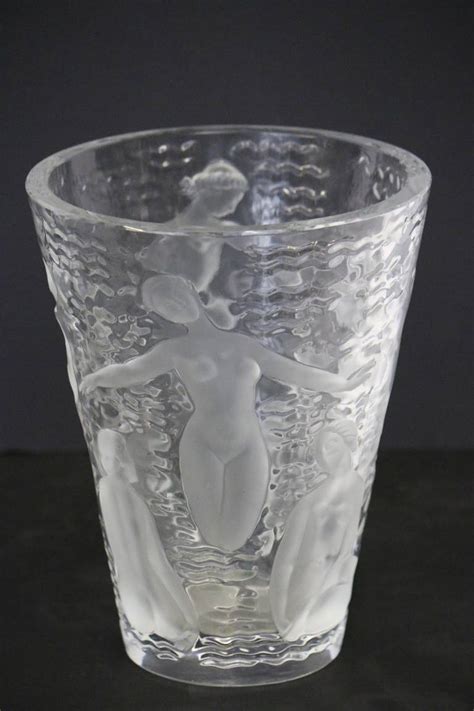 ♦ crystal vase lalique : Lalique Crystal Vase of Nude Water Nymphs, Signed and ...