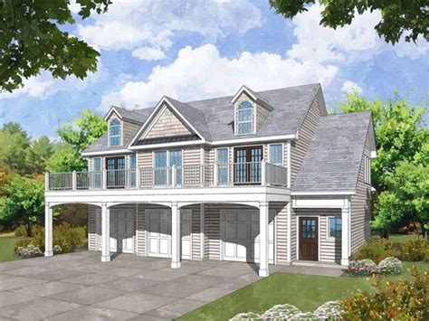 The attractive styling is highlighted by stacked stone accents.in the efficient living quarters are a spacious family. 053G-0032: Carriage House Plan with 3-Car Garage ...