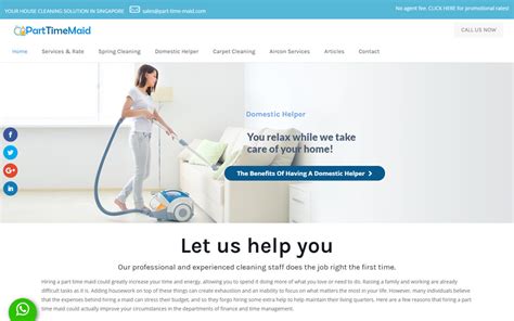 Booking is just a phone call away. part-time-maid.com - Singapore Home Service Review