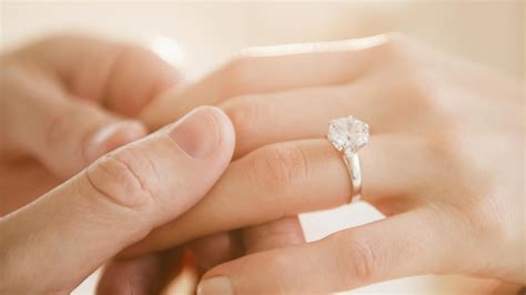 When the person is married, the wedding ring portion of the set is added and tends to be worn below the engagement ring on the ring finger of the left hand. Which Hand Do You Put an Engagement Ring On? | Reference.com