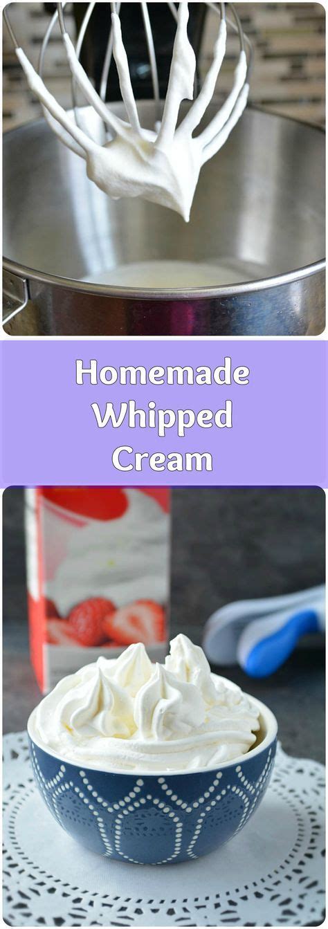 And continue to mix on high. Homemade whipped cream. Just two ingredients and your ...