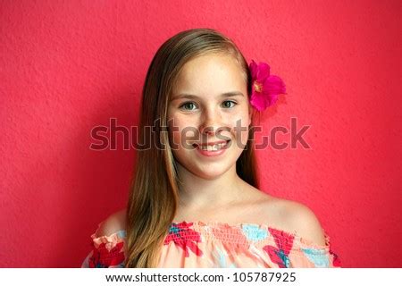 With the fashion world trends changing every other season. Beautiful Blondhaired 13 Years Old Girl Portrait Stock ...