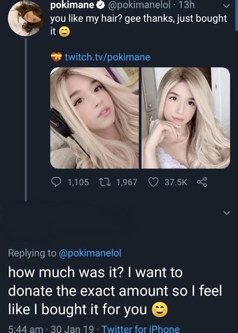 A small amount for one asset should not confuse you. Pokimane Fans : whiteknighting