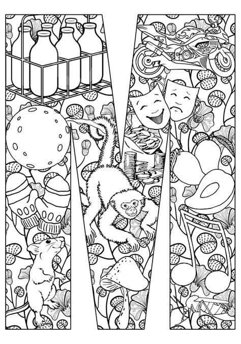 These are available in d'nealian and standard block manuscript. Things that start with M - Free Printable Coloring Pages