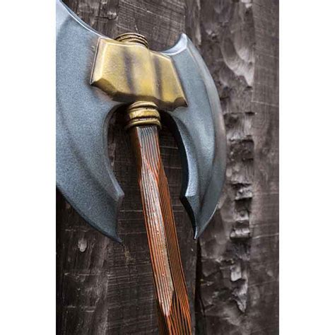 The axe was the vikings' primary weapon, but it was also used for peaceful purposes, like building houses and ships, as well as in their crafts and in performing magic. Double Headed Battle Axe - MCI-2044 - Medieval Collectibles