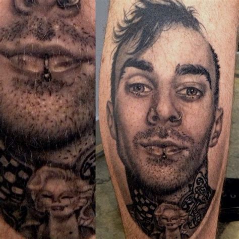 Better than travis's dc shoe. Solid Travis Barker Portrait Tattoo by Levi Barnett ...