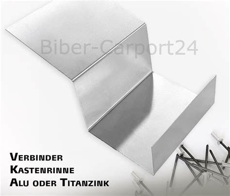 Wir haben unser sortiment im überdachungsbereich speziell für polycarbonat und acrylglas wellplatten ausgerichtet. Verbinder für Kastenrinne-Nr. 20, 30, 34 ALU, Titanzink