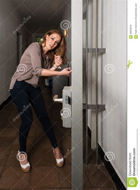 Masturbating in the office's lunch room. Tied to the office stock image. Image of lock, looking ...