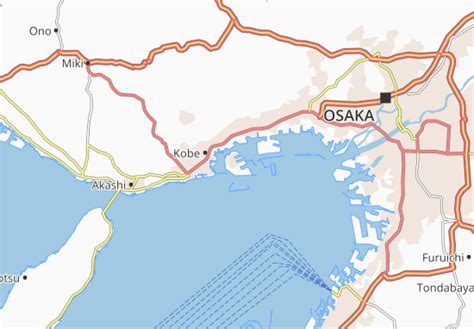 Osaka, japāna kartē, kur tas atrodas. Karte, Stadtplan Kobe Osaka - ViaMichelin