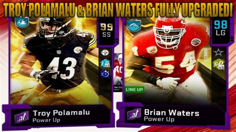 He's very easily considered the most instinctual player to ever put on the pads. TROY POLAMALU & BRIAN WATERS FULLY UPGRADED! MADDEN 20 ...