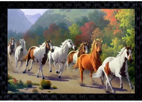 53 seven horse wallpapers images in full hd, 2k and 4k sizes. Lucky Seven Horses Painting - 832x599 Wallpaper - teahub.io