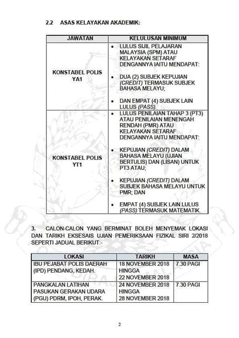 Untuk menjadi pegawai polis, anda perlu lulus peperiksaan fizikal. Ujian Pemeriksaan Fizikal 2 • Kerja Kosong Kerajaan