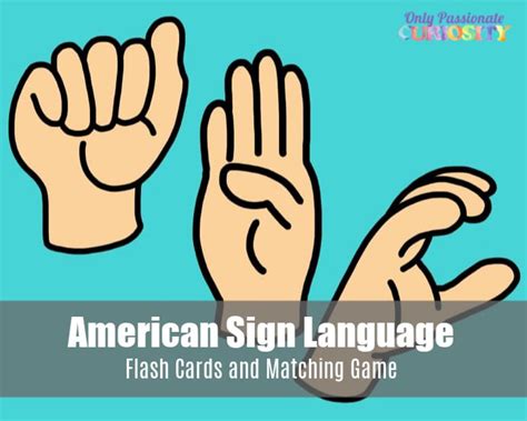 View video tutorial on word list options. American Sign Language-Flash Cards and Matching Game - Only Passionate Curiosity