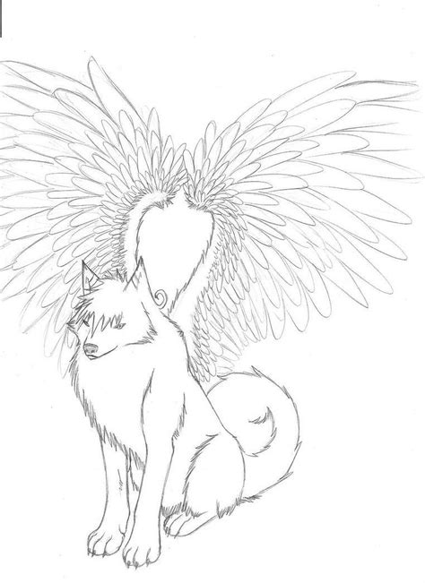 If you are looking for a huge variety of wolf coloring pages then you have landed at the right place. Wolf With Wings Coloring Pages at GetColorings.com | Free ...