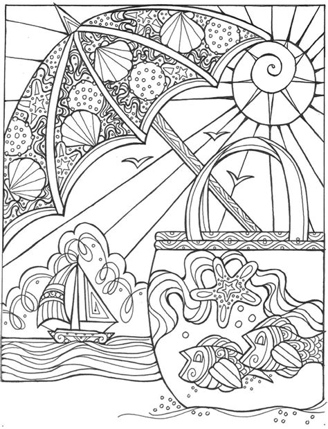 Download and print these of a beach umbrella coloring pages for free. Summer Escape Beach Umbrella Coloring Page | FaveCrafts.com