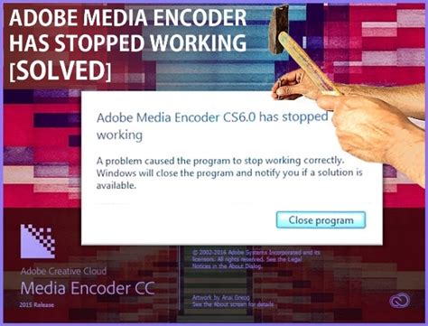 The import dialog box stays up, the status bar doesn't move, and both the dialog box and premiere's title bar say not responding. SOLVED Adobe Media Encoder Has Stopped Working/Not ...