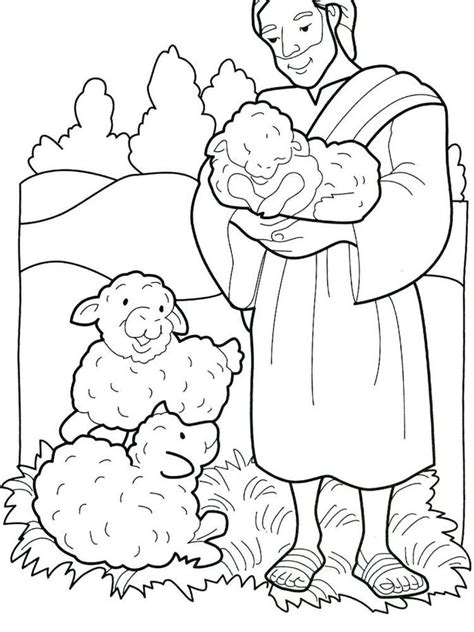 Fun for kids to print, color, and learn more about the bible. Free Bible Coloring Pages Lost Sheep | Sunday school ...