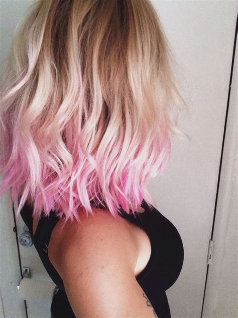 You mix lemon juice with your conditioner in a bottle and spray the mixture on your hair to achieve blonde. 17 Best images about Dip Dye Hair on Pinterest | Pink dip ...