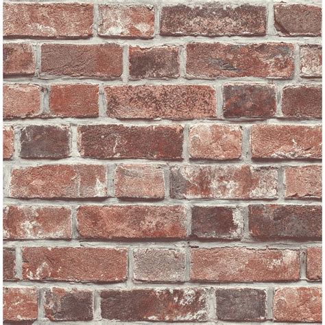 Distressed red brick wall vinyl photography backdrop: NextWall Distressed Red Brick Peel and Stick Wallpaper ...