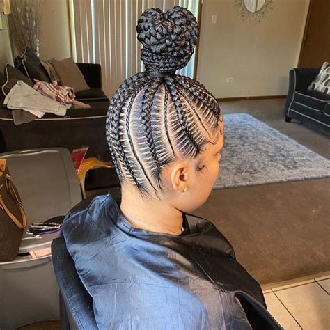 How about the good old fashioned braided bun? 10 Cool Braided Bun Styles for Black Hair from Instagram ...