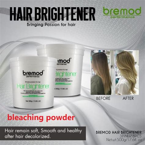 For entirely gray hair, it has likely lost its yellow pigment, leaving behind blue and red. Bremod Hair Brightener / Bleaching White Hair (Net wt:500g ...