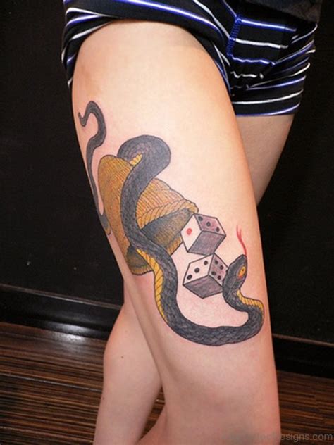 Here are some of the coiled snake tattoos we have gathered on the web. 37 Dazzling Snake Tattoos On Thigh