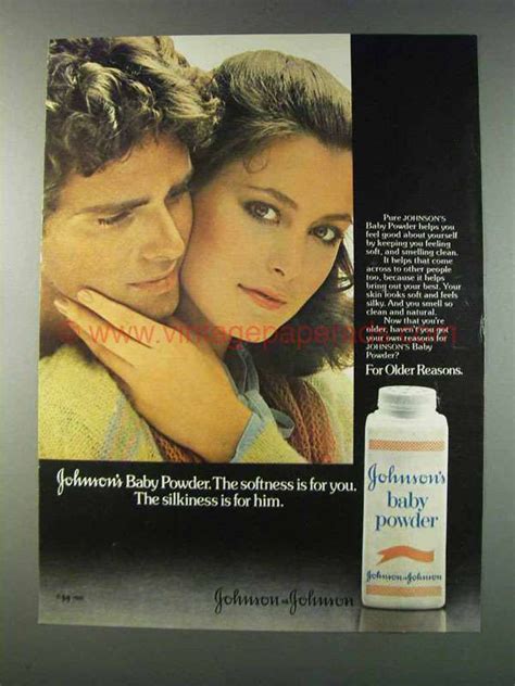 Think of baby care products, and you think of johnson & johnson. 1981 Johnson & Johnson Baby Powder Ad - Softness
