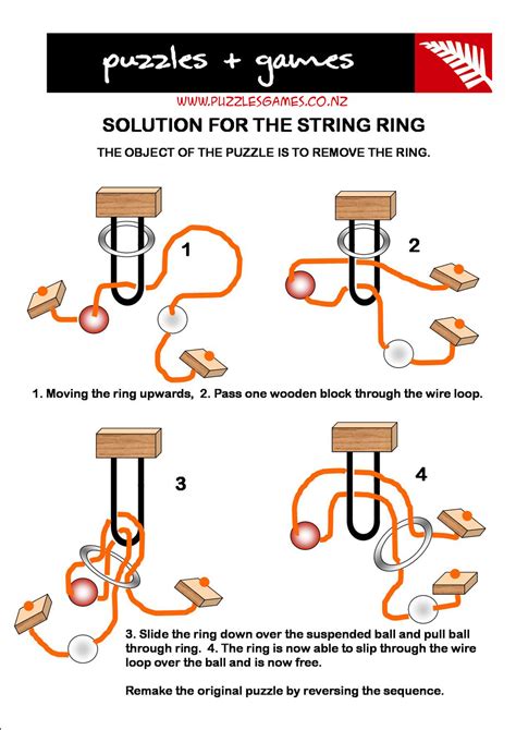 Taking off a puzzle ring could cause it to fall apart, and since they are tricky to put back together, one spouse would be able to tell if the other had taken off the. String Ring - Puzzles and Games solutions