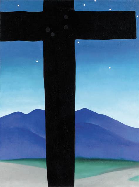 Een speciale editie van de zwarte cross, vanaf playa gassolina. Georgia O'Keeffe (1887-1986) , Black Cross with Stars and ...