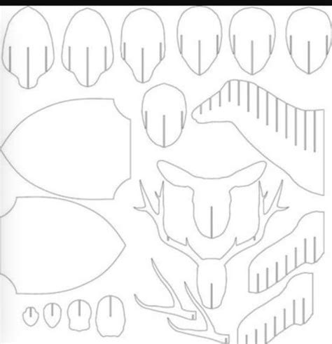 Cabezas de ciervo de cartón cabezas de animales animales de origami animales de papel esculturas de papel figuras de papel mascaras de papel artesanías de papel en 3d muebles de cartón бесплатные развертки Tête de cerf papercraft / Étape 1: fournitures - tubefr.com