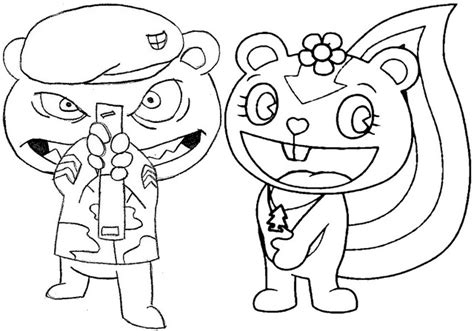 Do you like this video? flippy and petunia coloring page of happy tree friends