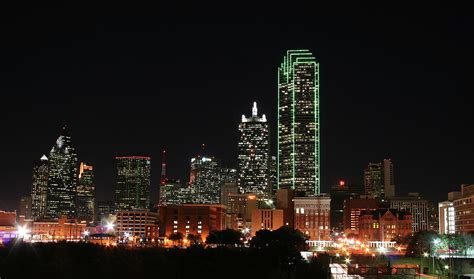 Dallas skyline at night poster. Downtown Dallas Skyline by Adrlnjunkie