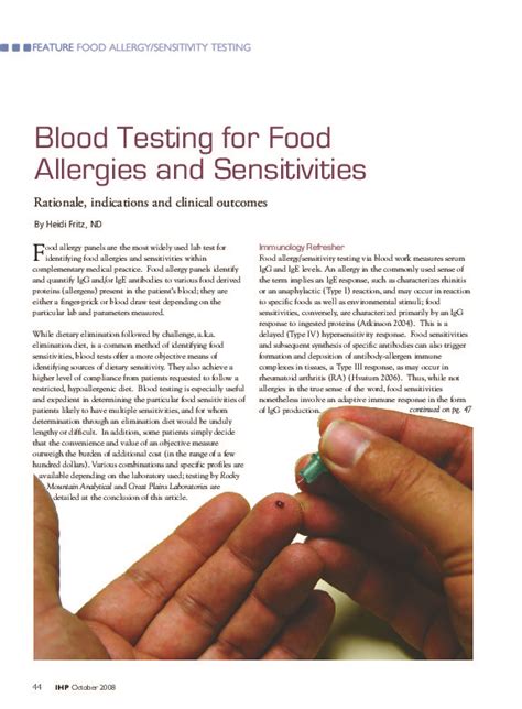 The idea being, according to the 2018 article. Food sensitivity testing - Bolton Naturopathic