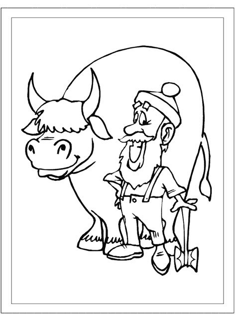 You might also be interested in coloring pages from paul bunyan category. Paul and Babe | Paul bunyan, Coloring pages, Tales