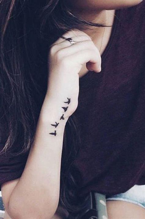 More images for tiny bird tattoo » Chenoa Flying Bird Sparrow Silhouette Temporary Tattoo ...