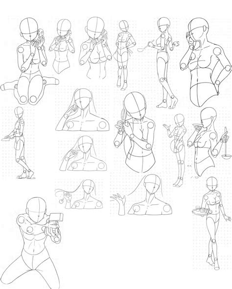 In this tutorial you will learn how to draw an anime body using stick. Body Sheet 7...via deviantart | Drawings, Drawing poses ...